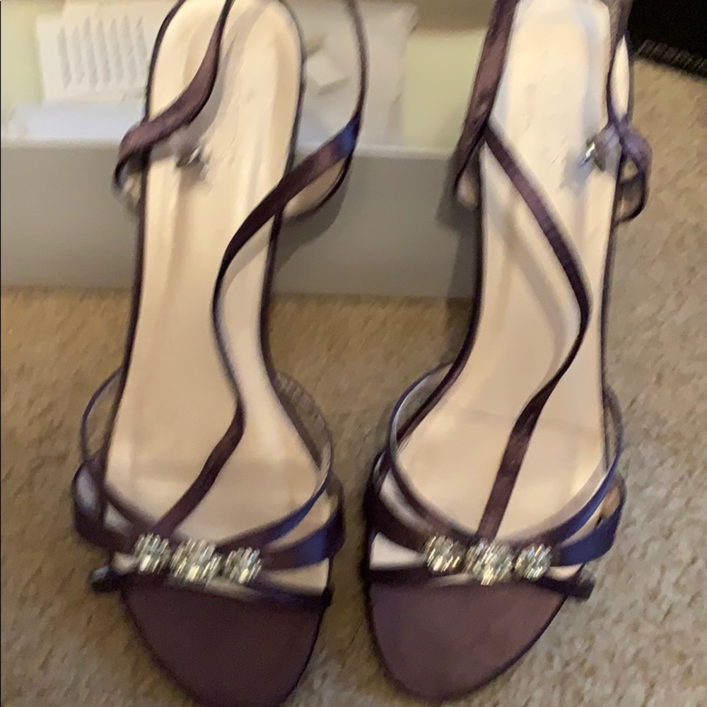 David’s bridal shoes dyed amethyst